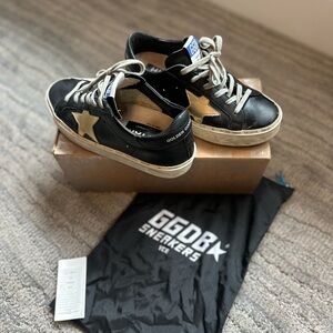 Golden Goose Hi Star Platform Sneaker Black and Gold